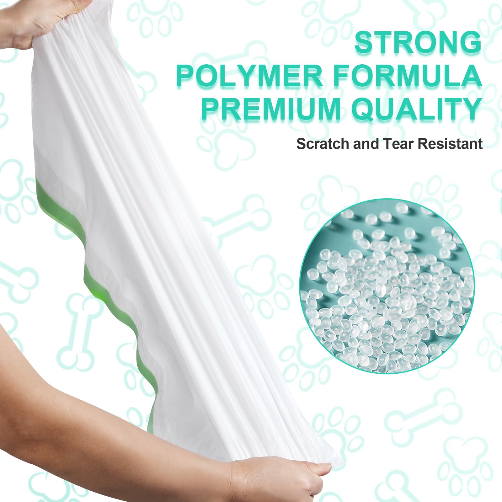 KropBom drawstring litter bags show effortless sealing and clean hands during disposal