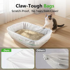 KropBom drawstring seal close-up demonstrates fast, tidy disposal after litter changes.