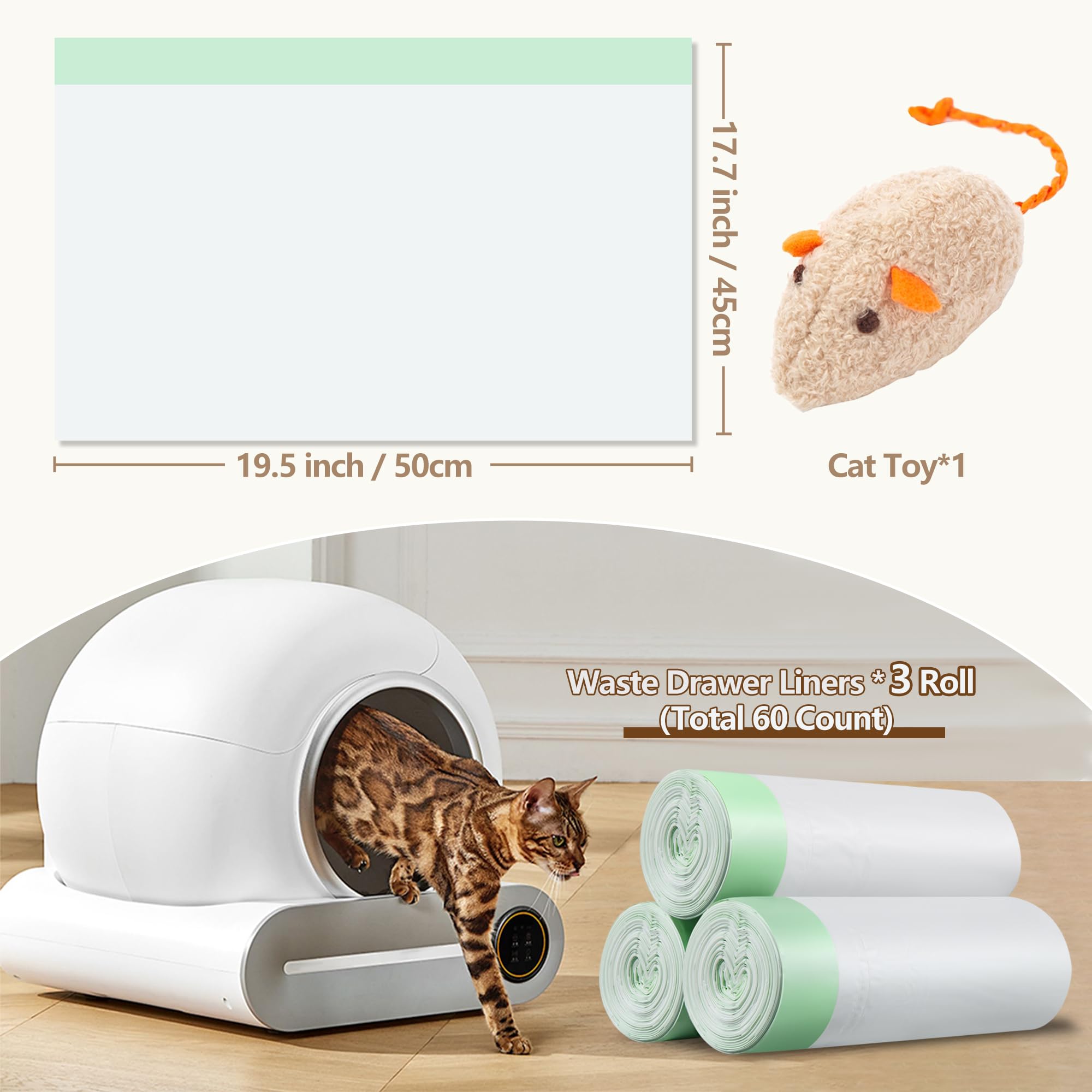 KropBom includes cat toy bonus adding value to the litter routine