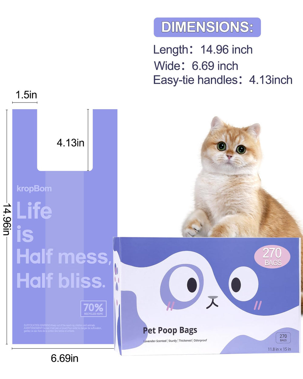 KropBom 270-count box includes a free cat toy for added value