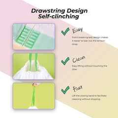 KropBom liner drawstring close-up highlights leakproof closure.