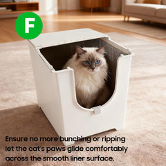 KropBom inside view shows smooth surface for paw-friendly littering and even waste distribution.