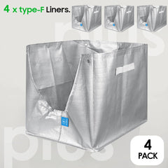 KropBom Type-F liner with carrying handles for easy waste disposal