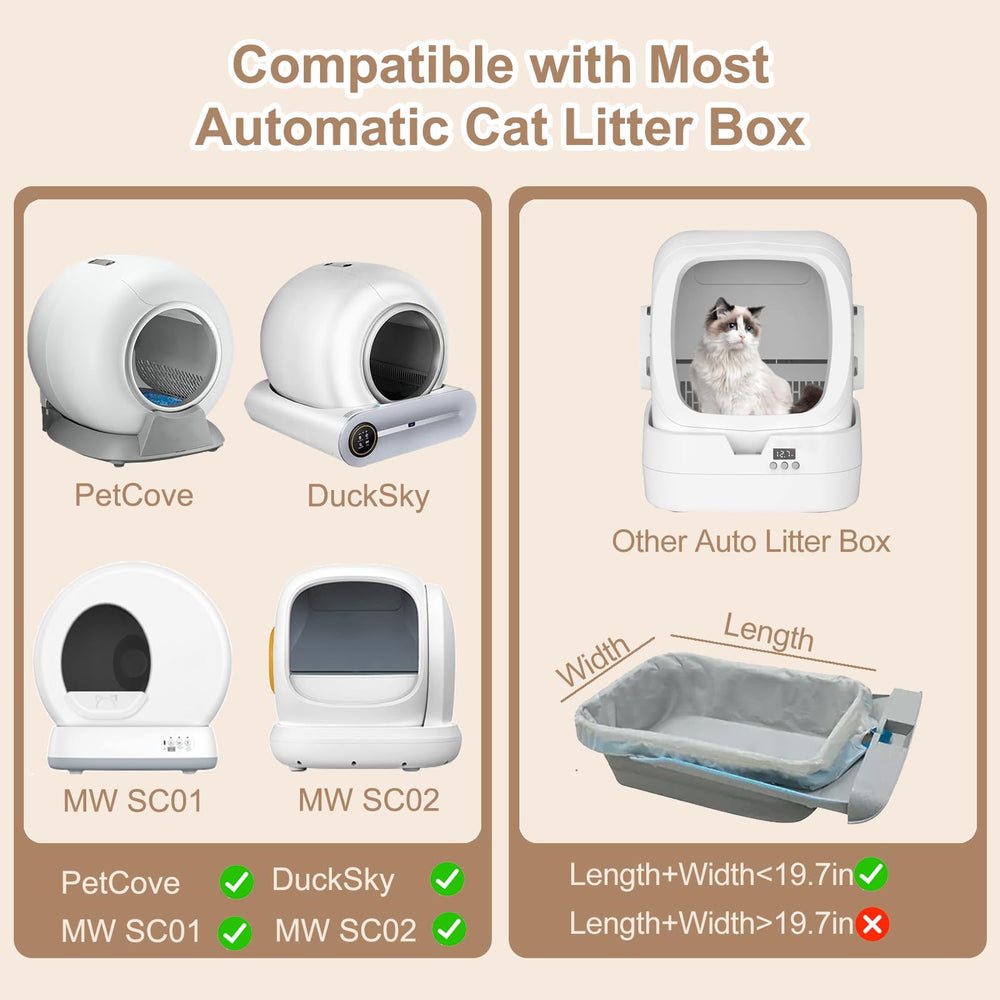 KropBom self-cleaning litter box bag drawstring close-up illustrating easy removal