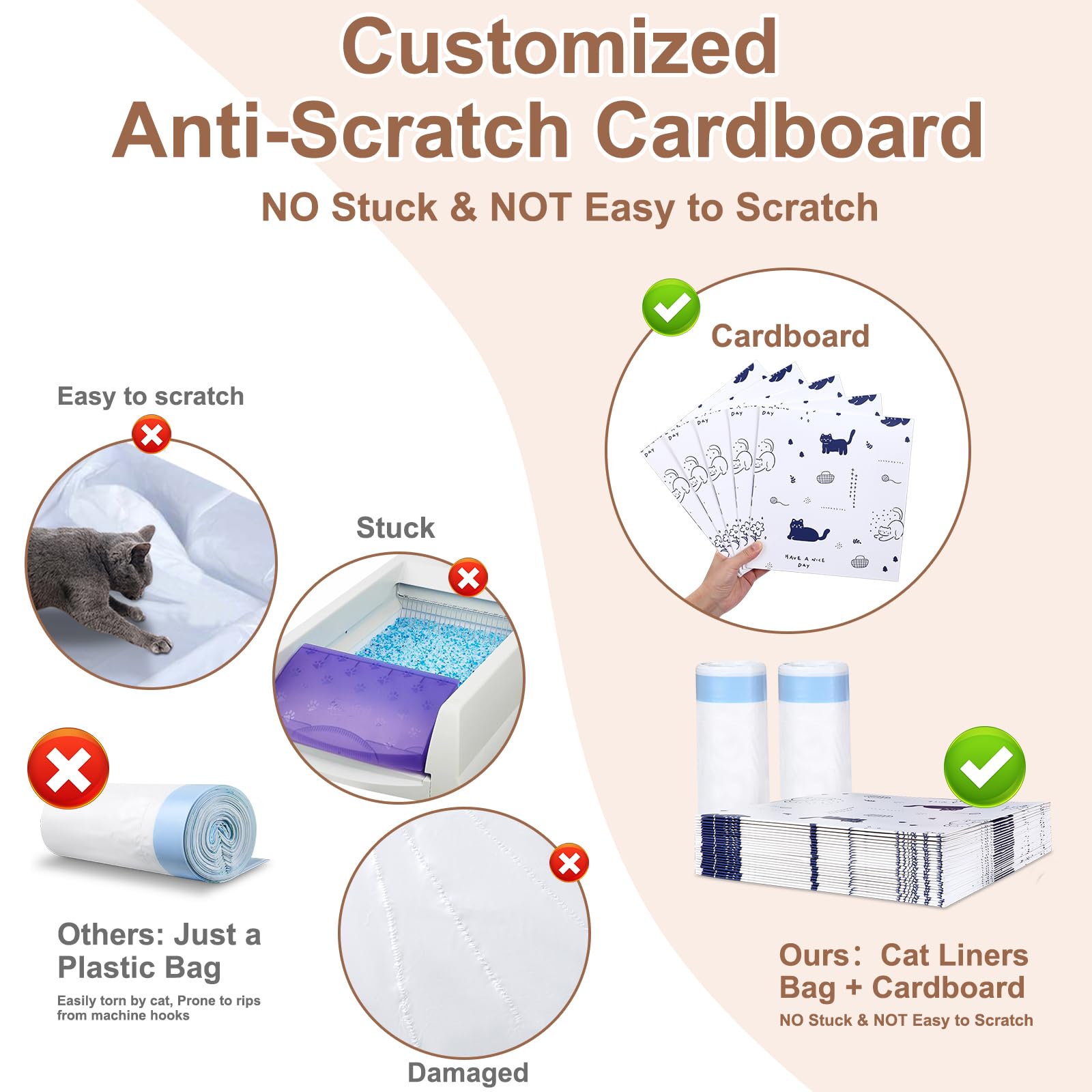 KropBom tear-resistant, leakproof bags prevent spills and leaks around the tray.