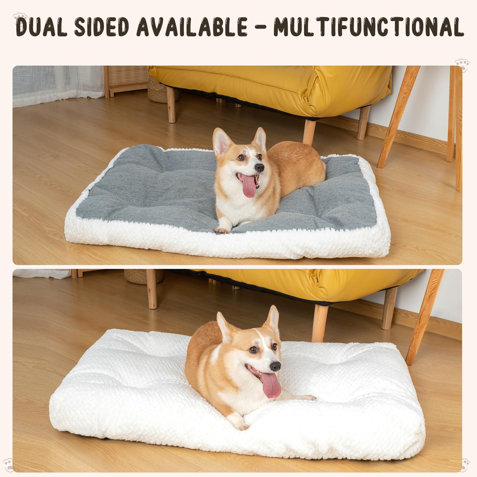 KROSER dog bed used as kennel bed or travel pillow for dogs.