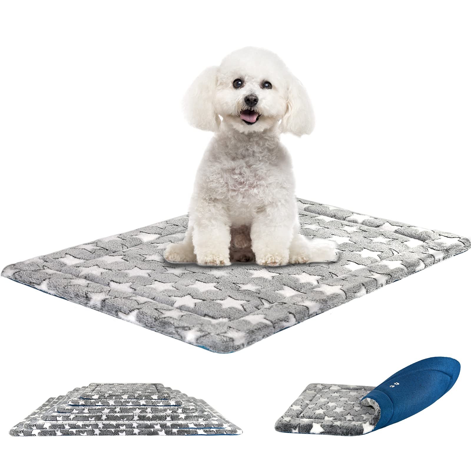 KROSER Fancy Crate Pad Bed reversible warm cool design for versatile pet comfort