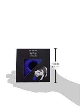 Kruuse Buster Soft Cube Feeder blue side view demonstrates puzzle play that slows feeding and reduces boredom