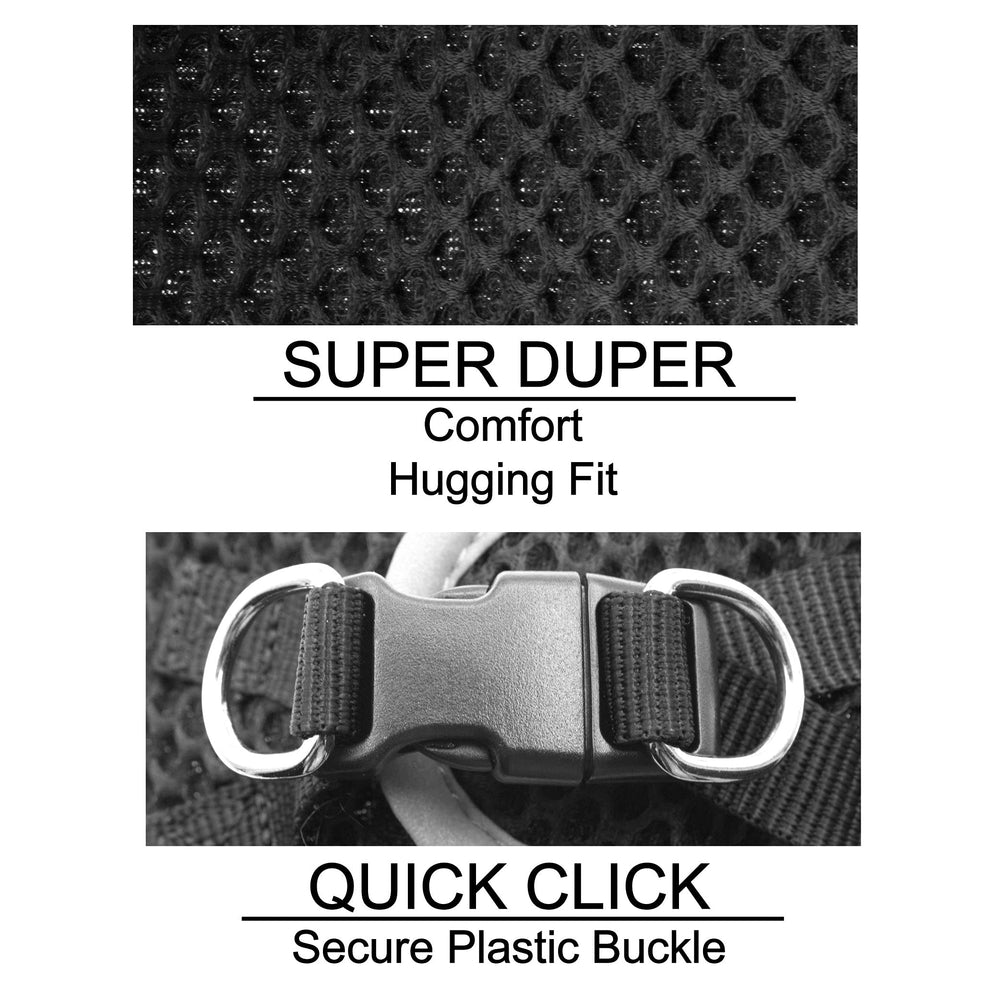 KRUZ PET Athletica harness reflective piping improves night visibility.
