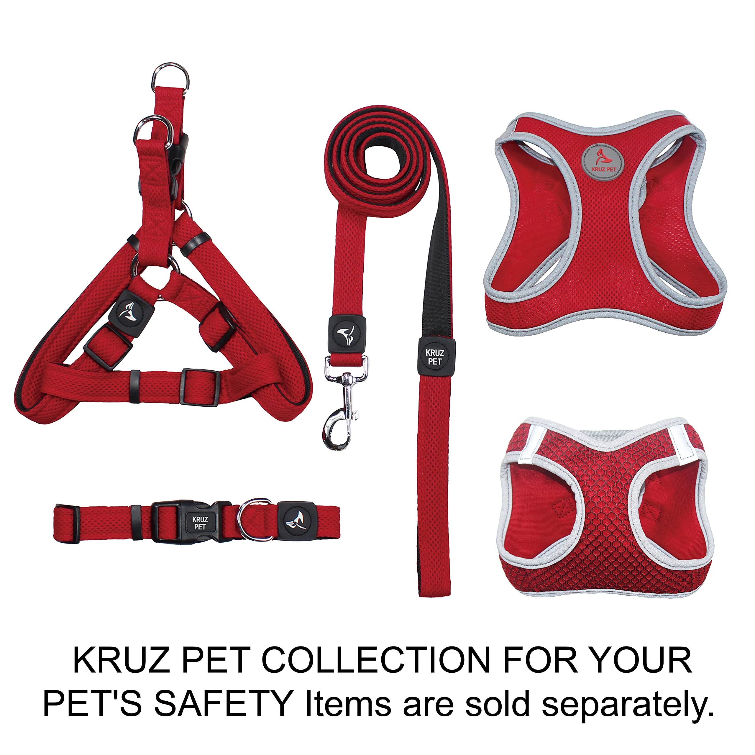 KRUZ PET reflective stitching boosts visibility during early morning or dusk walks.