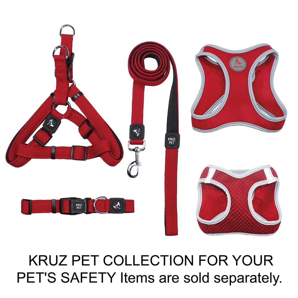 KRUZ PET reflective stitching boosts visibility during early morning or dusk walks.