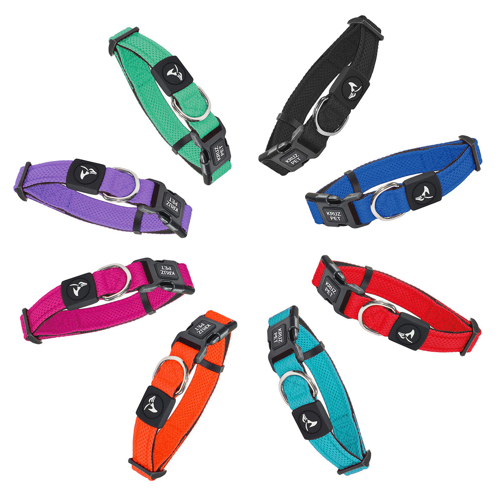 KRUZ Pet weather-resistant nylon strap for all-season outdoor use.