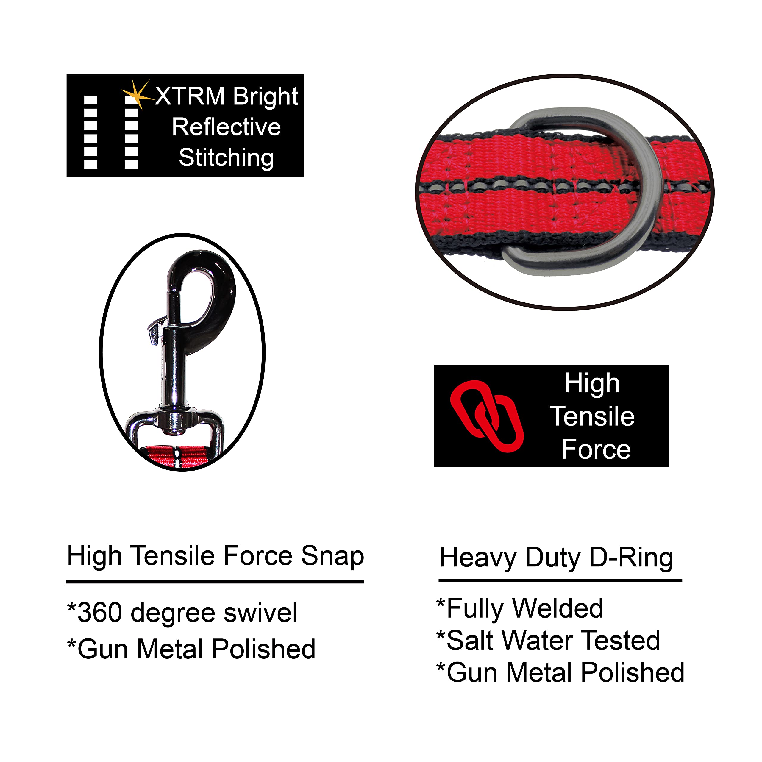 KRUZ Pet heavy-duty webbing provides durable support for active pairs