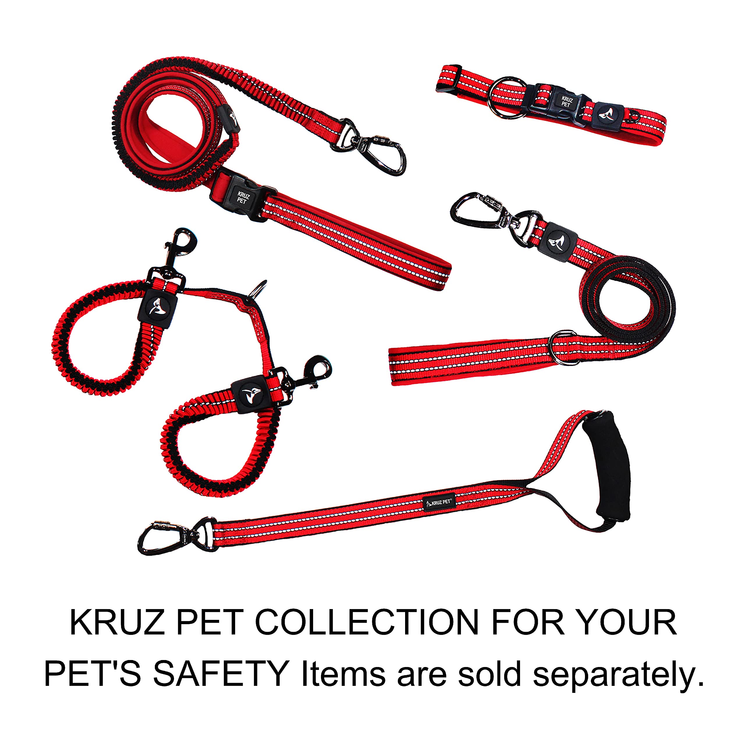 KRUZ Pet night safety with reflective stitching improves visibility