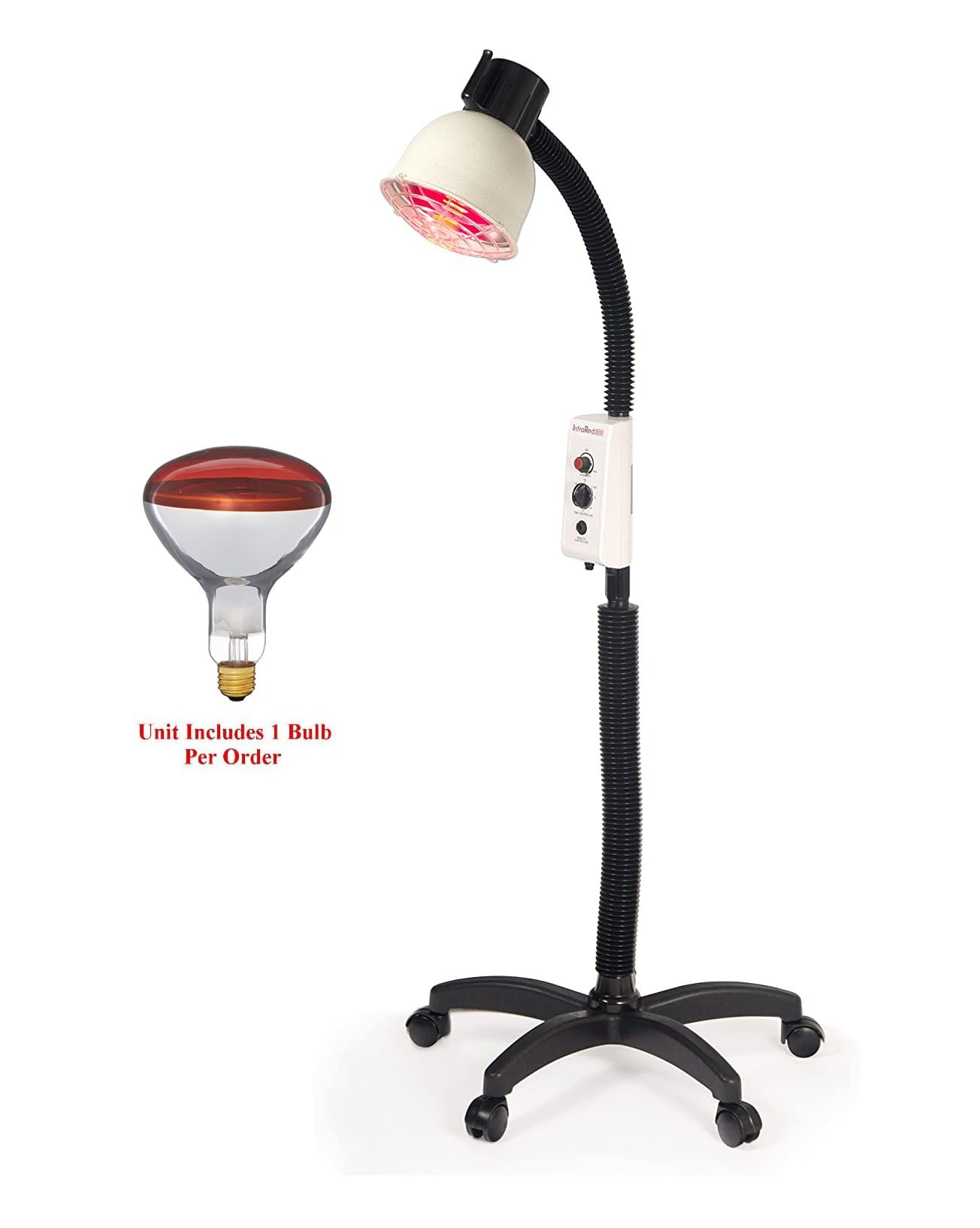 KS Choi Corp infrared heat lamp timer helps moderate warmth sessions safely.