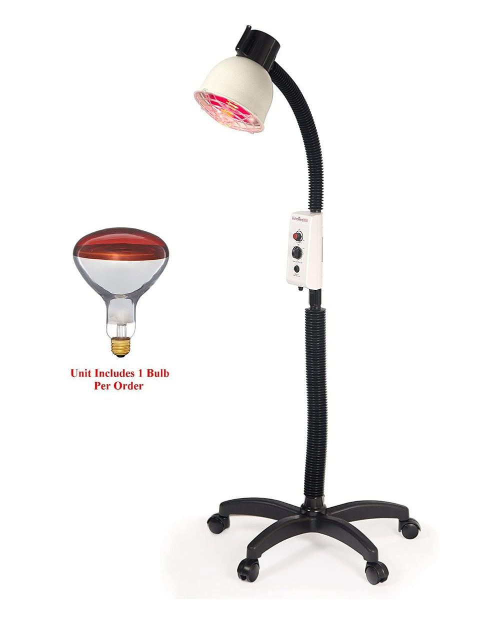 KS Choi Corp infrared heat lamp timer helps moderate warmth sessions safely.
