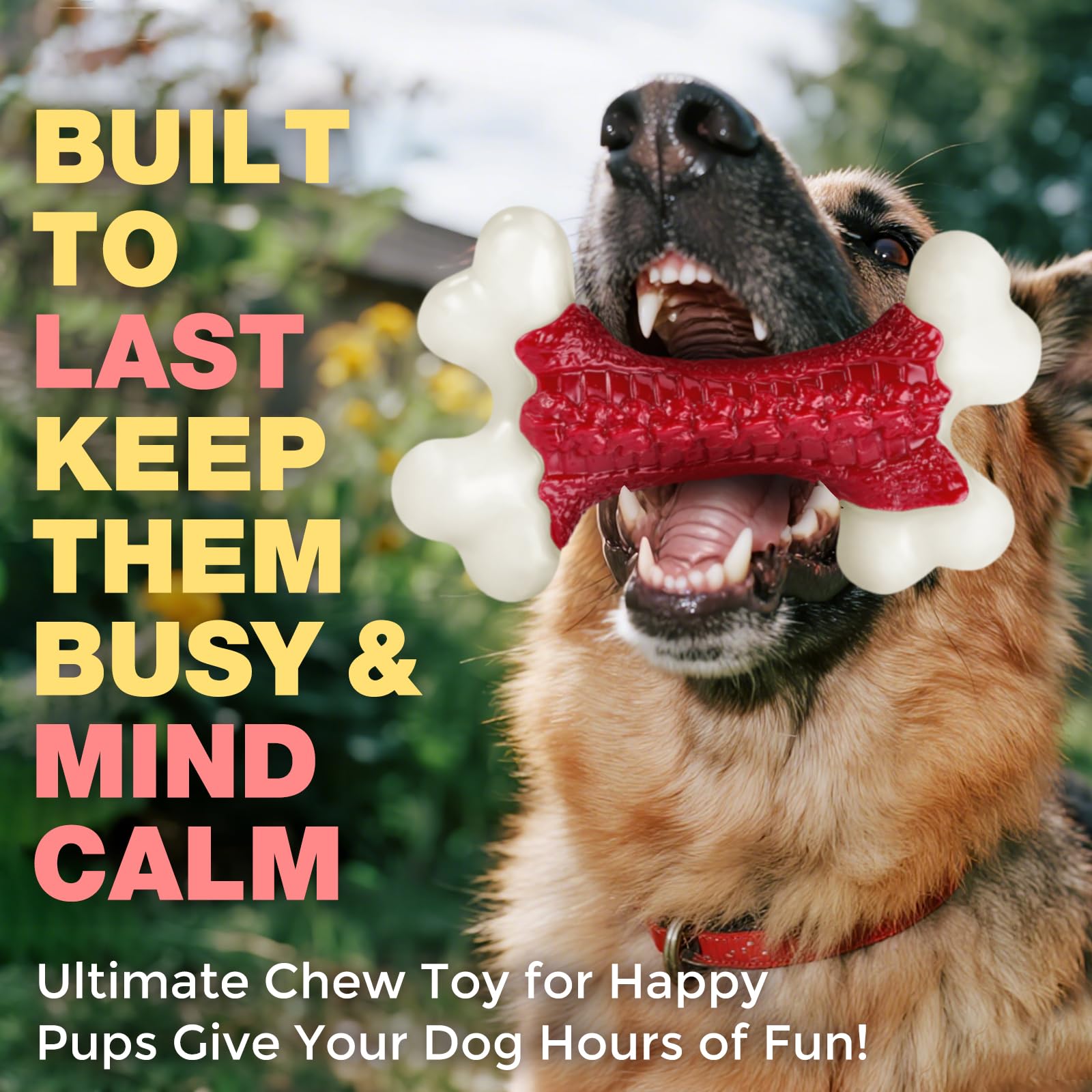 Kseroo nylon chew toy for aggressive chewers boosts durability for large breeds.