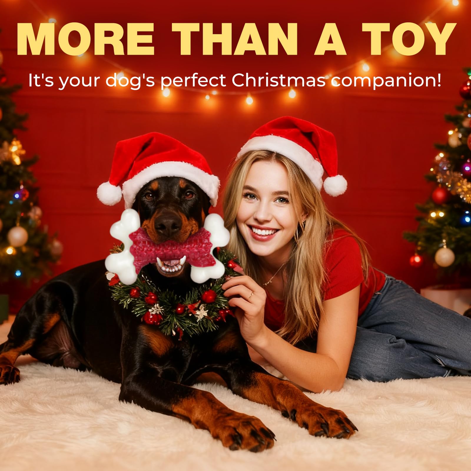 Kseroo aggressive chewer nylon highlighting durable bite resistance for large breeds.