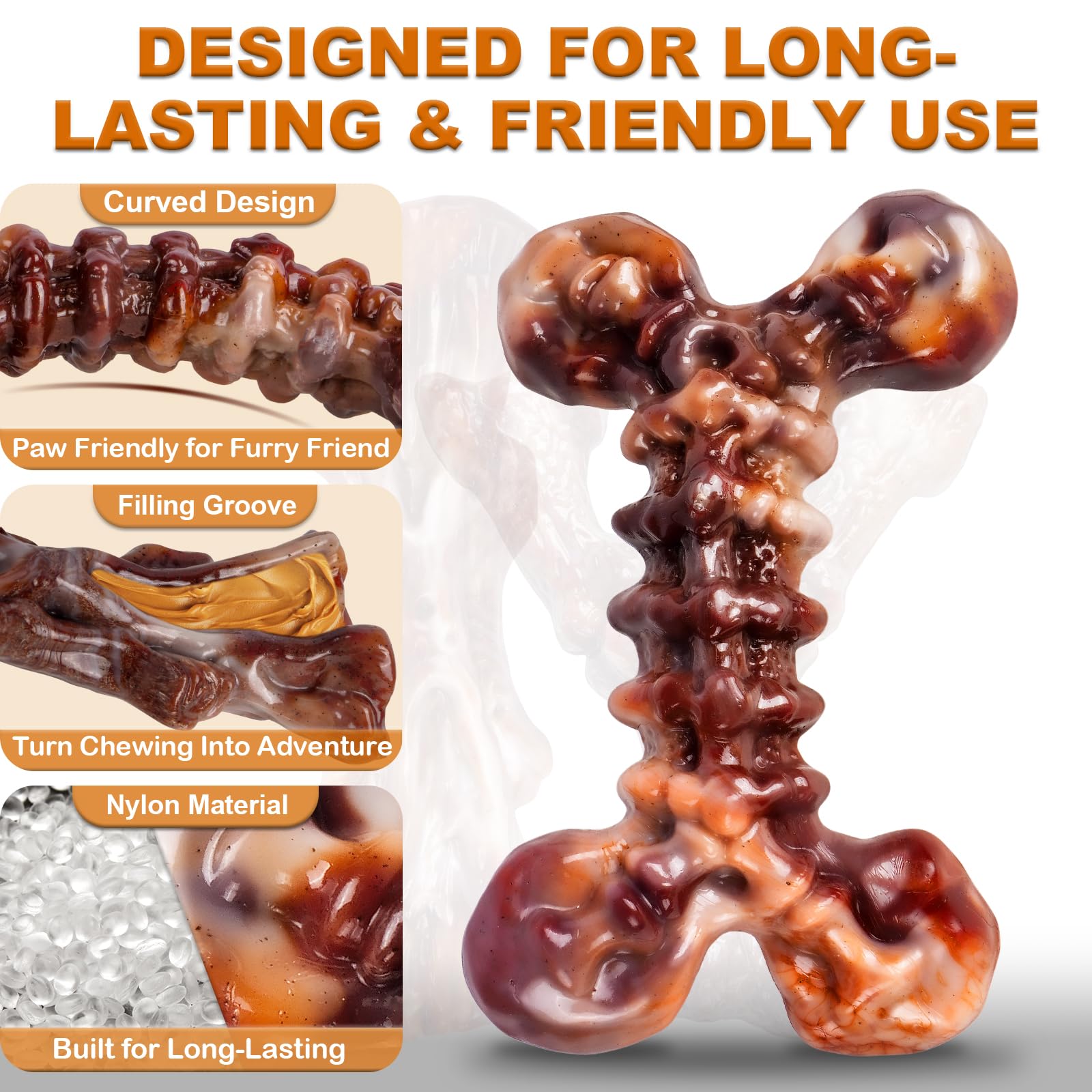 Kseroo easy clean nylon toy shown ready for dishwasher or hand wash.