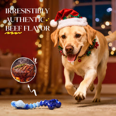 Kseroo indestructible dog toy bone-texture close-up supports chewing endurance