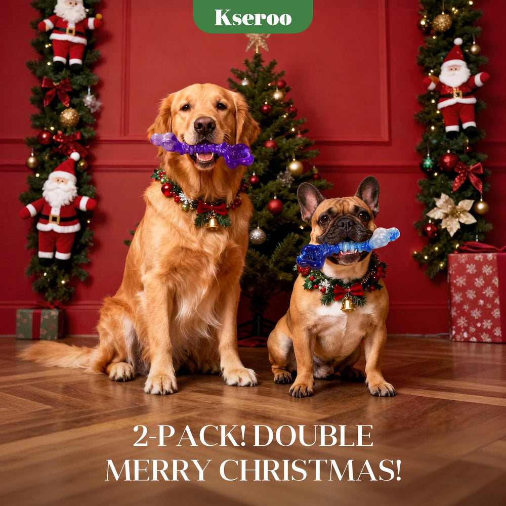 Kseroo indestructible dog toy bone textures highlight ridges for teeth cleaning