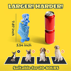 Kseroo nylon-rubber indestructible toy construction demonstrates durability for powerful chewers.