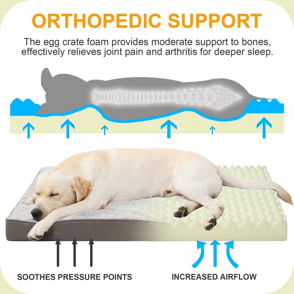 KSIIA bed shows plush cover and TPU waterproof layer to keep foam dry