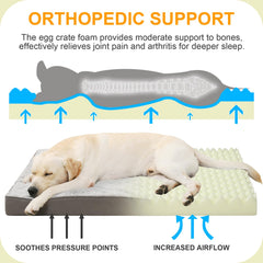 KSIIA bed shows plush cover and TPU waterproof layer to keep foam dry
