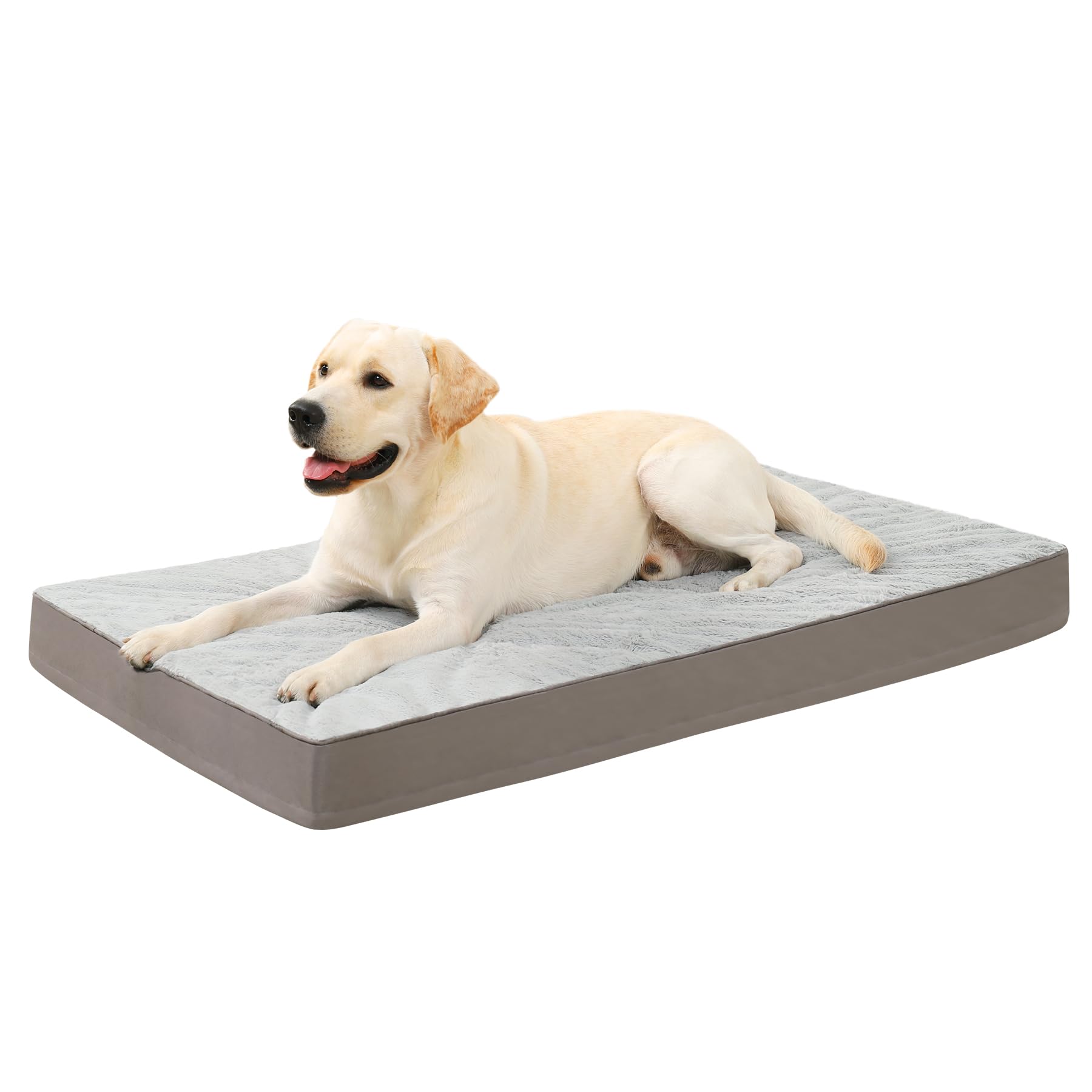 KSIIA orthopedic dog bed waterproof-foam closeup highlights egg crate support for joints.