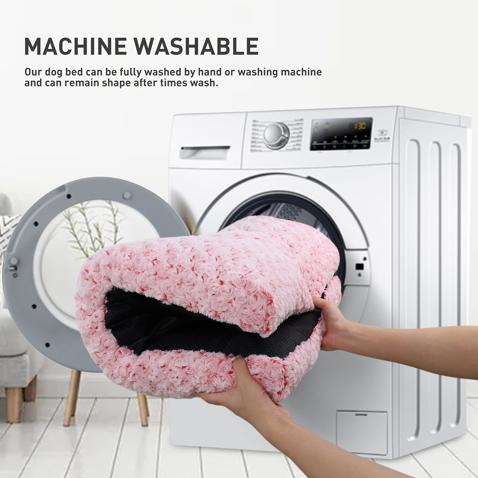 KSIIA Washable Dog Bed Deluxe vacuum-packed box expands within 24 hours