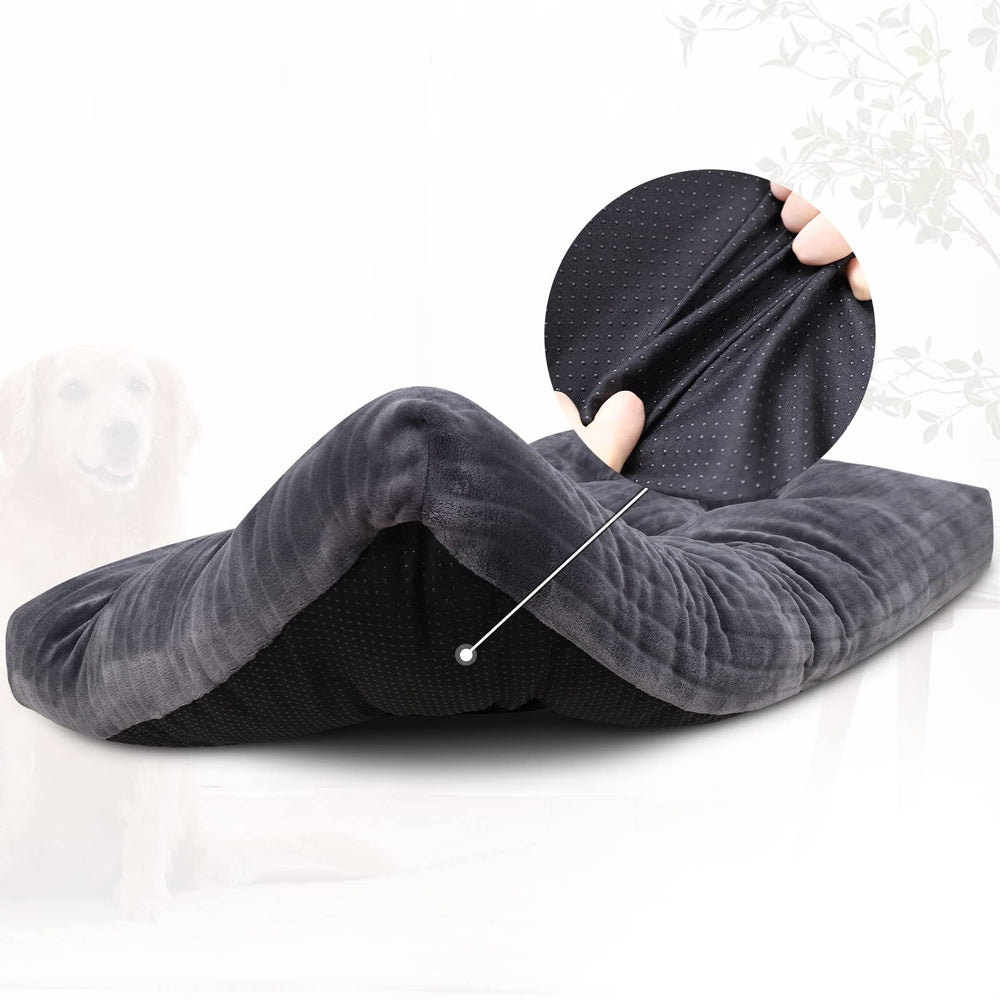 KSIIA dog crate bed machine washable for easy cleaning and hygiene.
