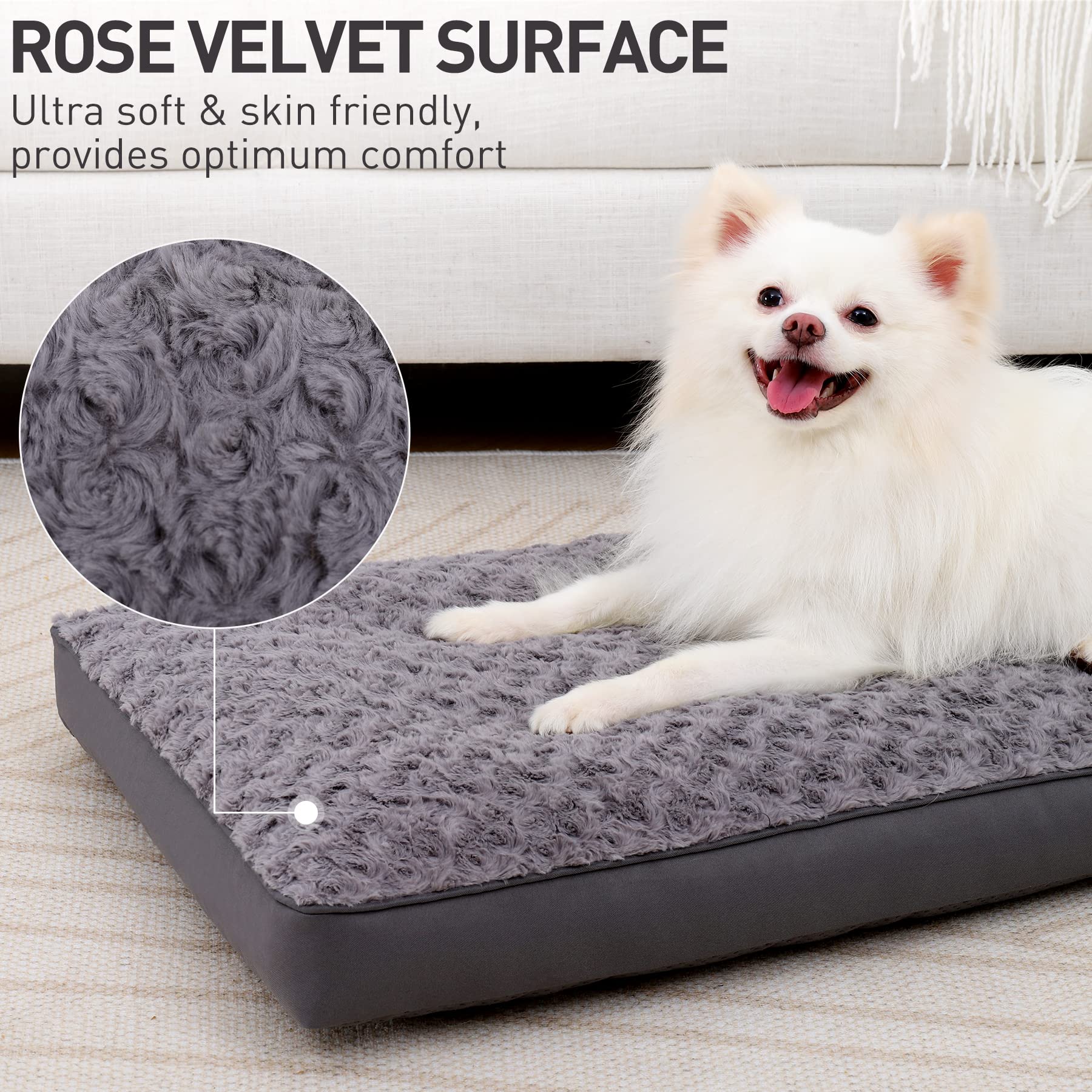 KSIIA crate bed with TPU waterproof middle layer keeps interiors dry.