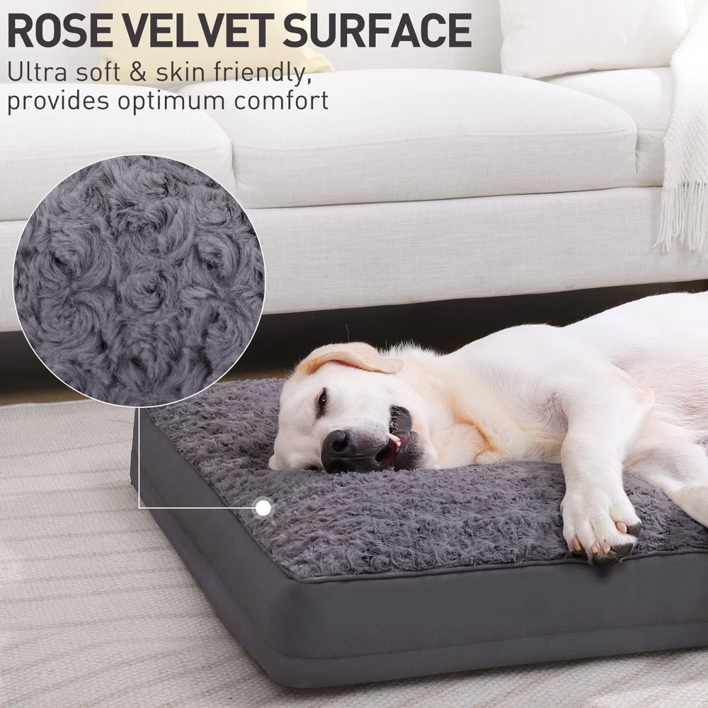 KSIIA dog crate bed waterproof middle layer keeps filling dry and clean