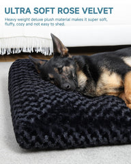 KSIIA deluxe plush kennel pad features ultra-soft rose velvet for cozy naps
