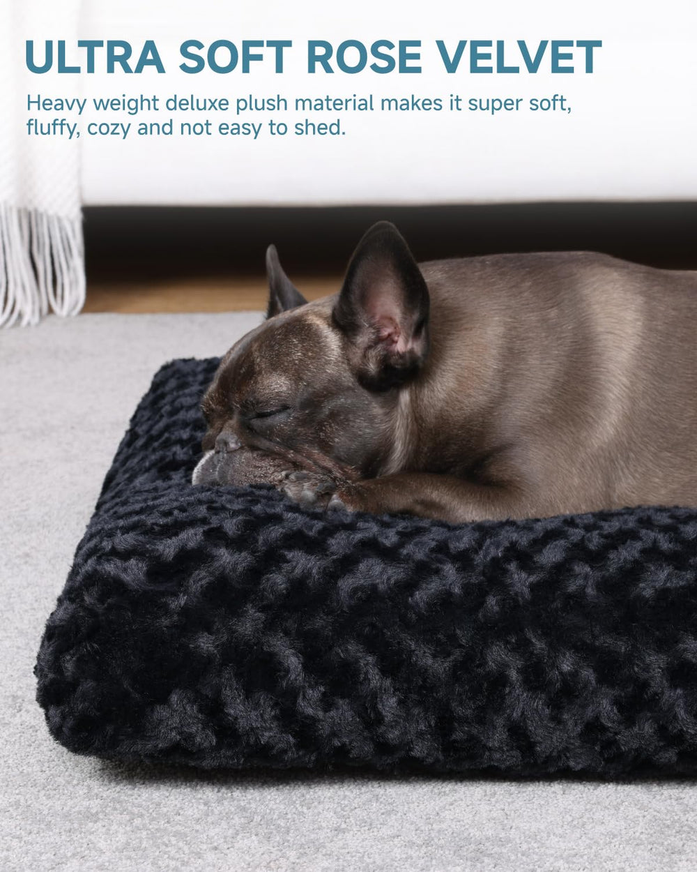 KSIIA deluxe rose velvet plush bed highlighting ultra soft comfort for cozy naps