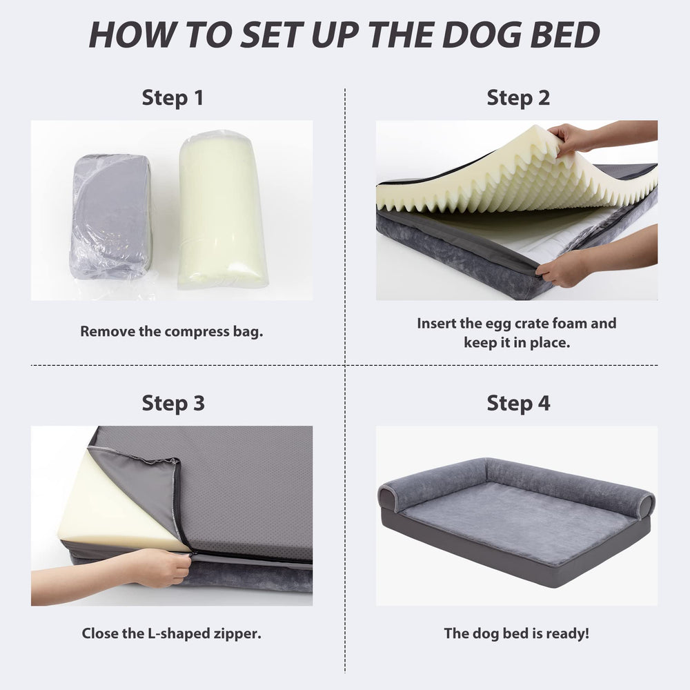 KSIIA 30x20 inch bed fits small to medium dogs up to 35 lbs.