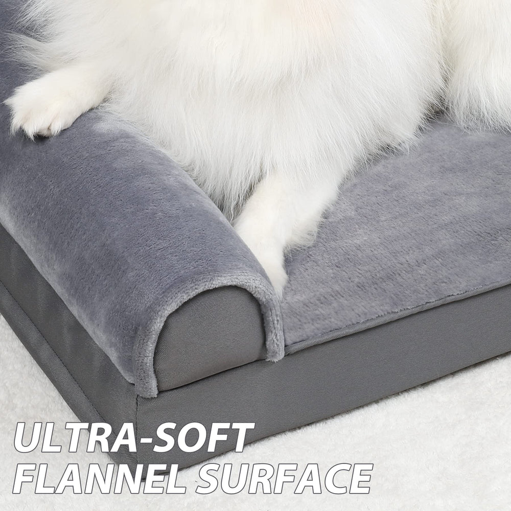 KSIIA bed features soft bolsters to cradle the neck and head.