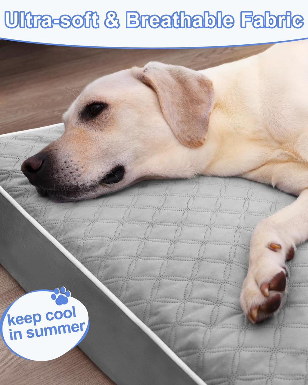 KSIIA dog bed non-slip-bottom keeps the bed securely in place during play