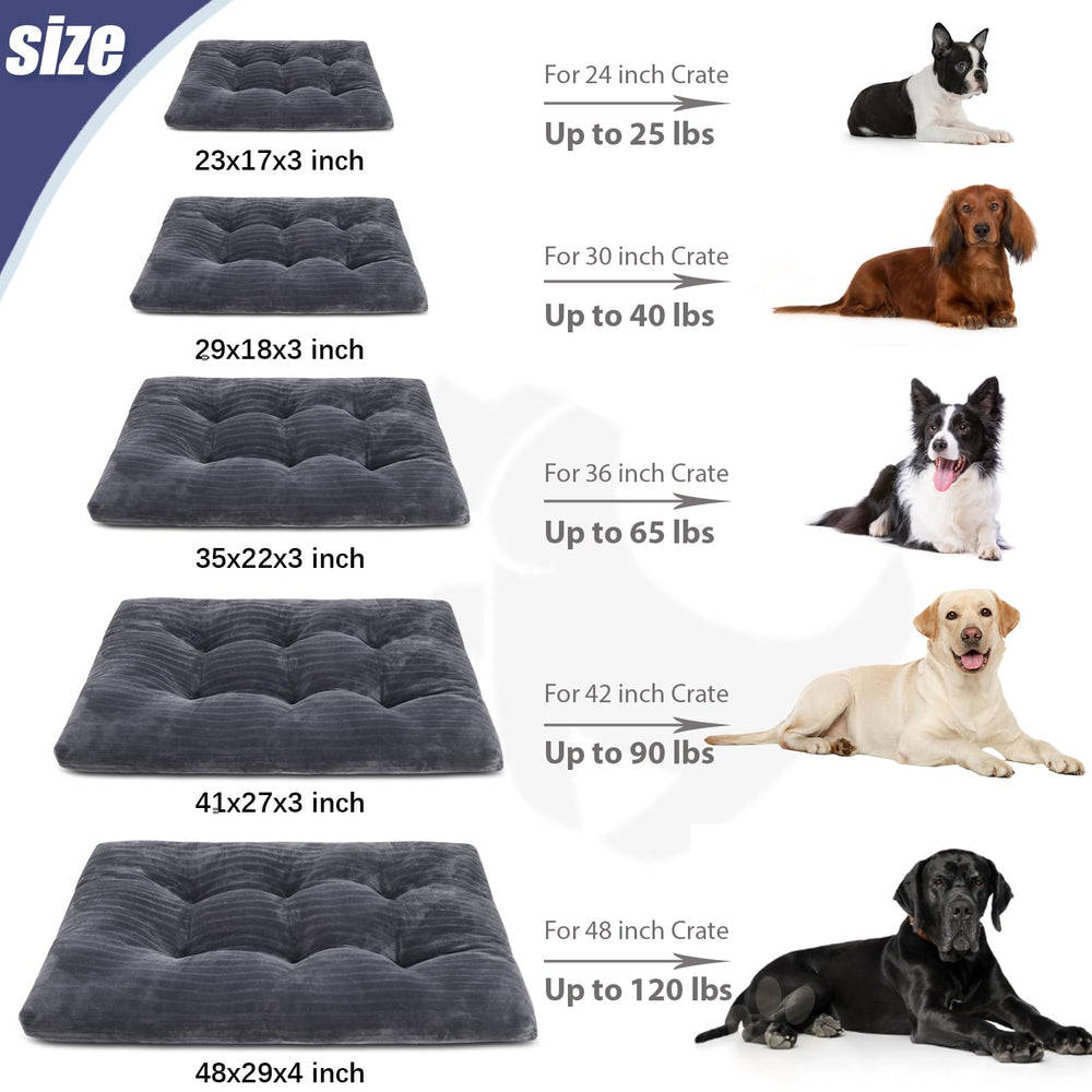 KSIIA dog crate bed packaging view shows vacuum packing and quick setup.