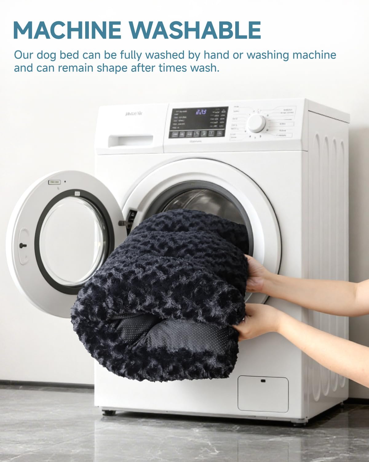 KSIIIA machine-washable kennel bed remains durable after multiple washes.