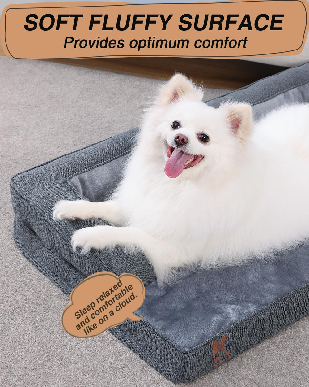 KSIIA non-slip bottom photo shows stable placement during transitions and restful moments