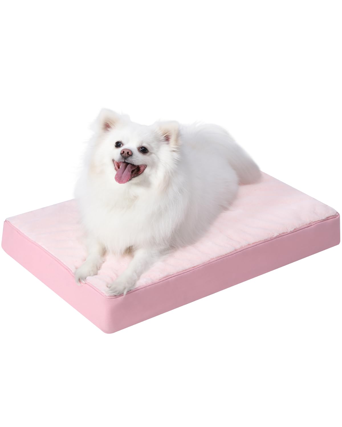 KSIIA orthopedic dog bed egg crate foam supports joints for small dogs.
