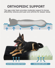 KSIIIA dog bed side profile shows two-sided warmth and cooling.