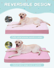 KSIIA orthopedic dog bed waterproof-layer close-up emphasizing liquid protection and foam safety.