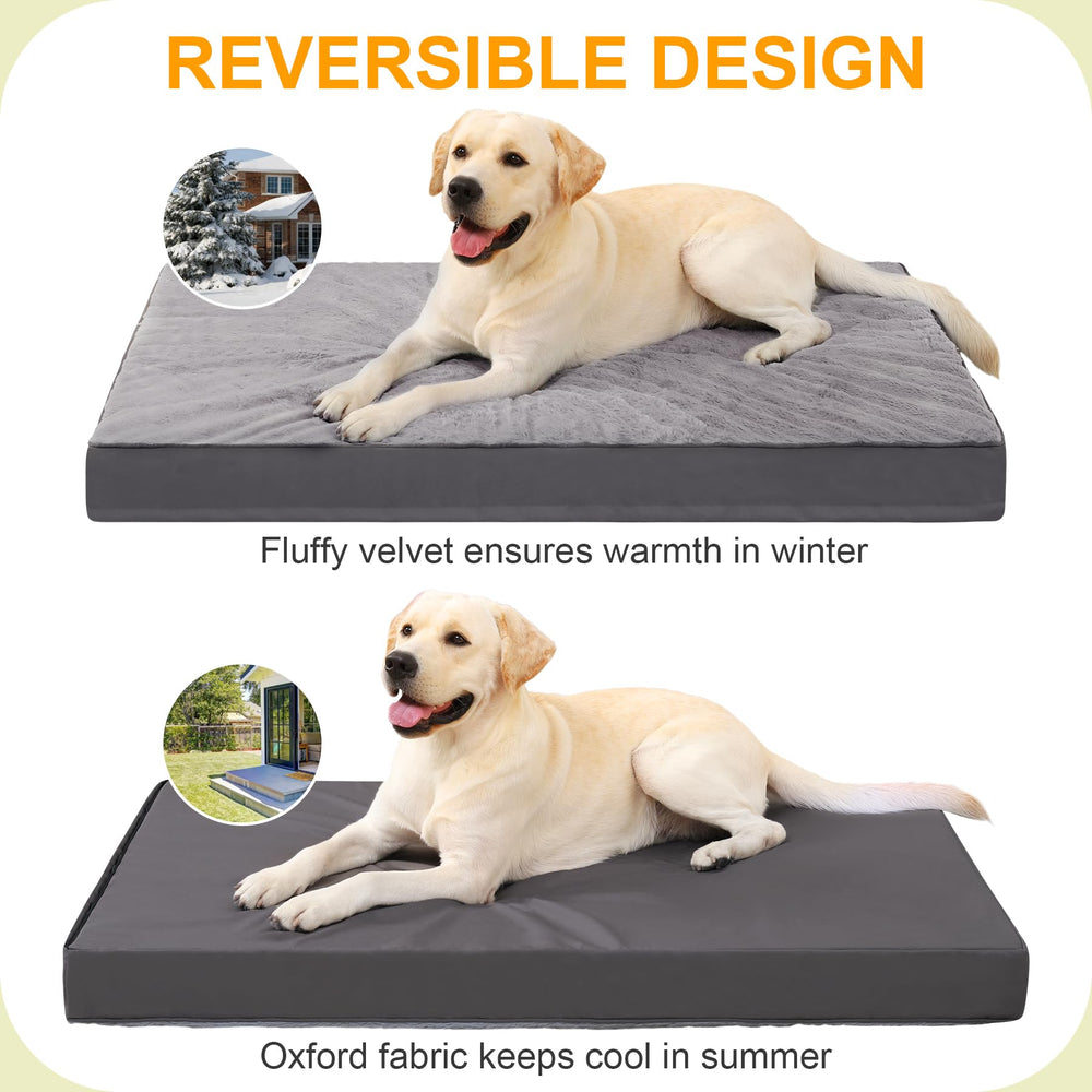 KSIIIA orthopedic bed two-sided design with plush and Oxford fabric sides