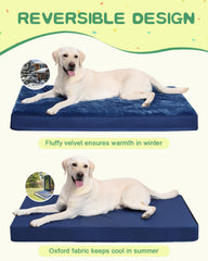 KSIIA two-sided plush and Oxford design offers seasonal comfort.