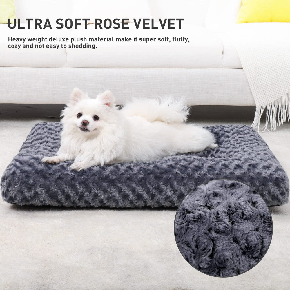 KSIIA Washable Dog Bed Deluxe anti-slip bottom keeps bed stable on floors