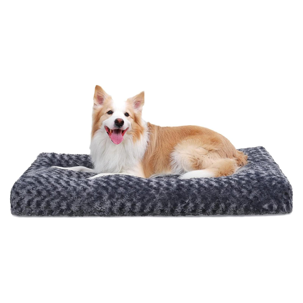 KSIIA Washable Dog Bed Deluxe Plush front view highlights cozy padding for joints