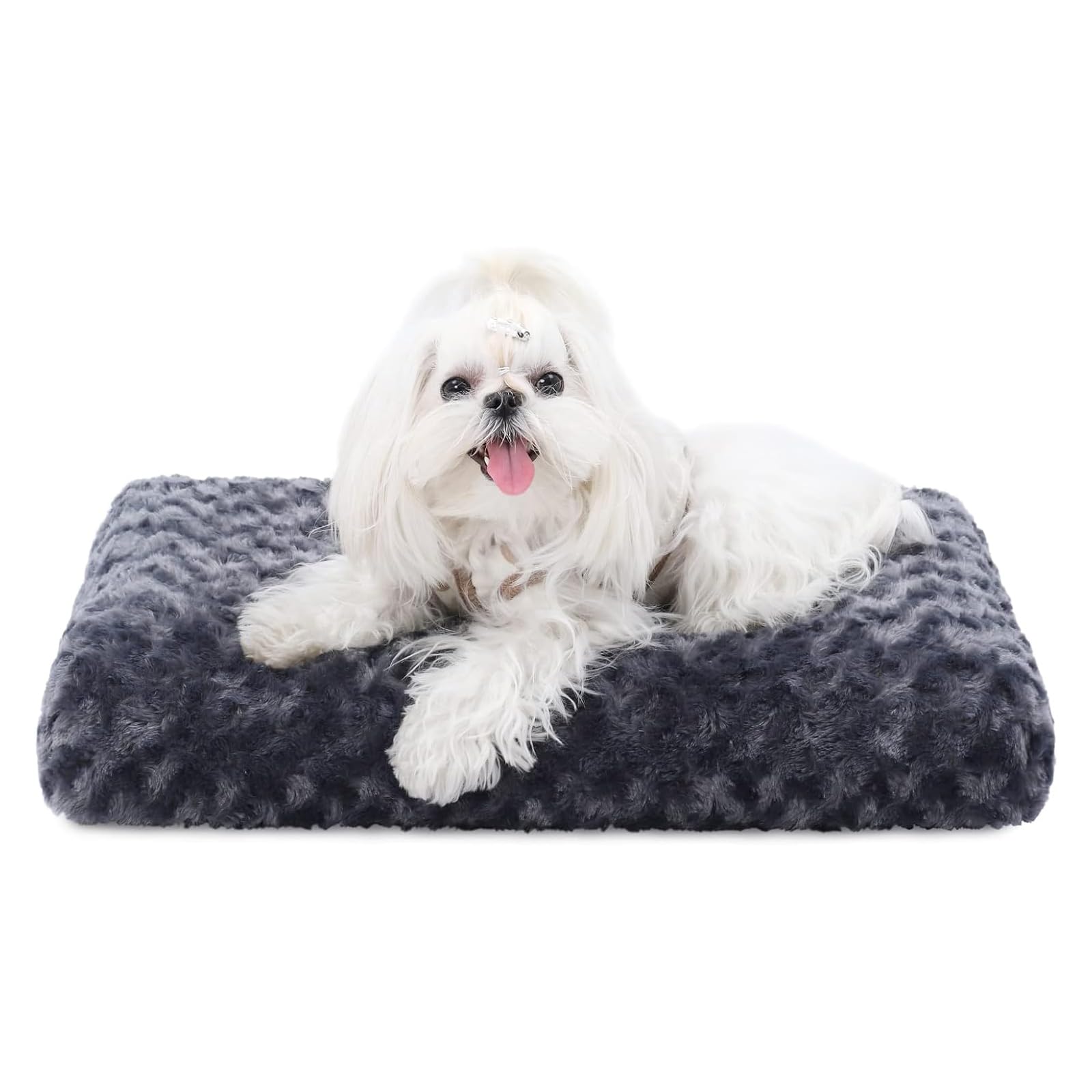 KSIIA Washable Dog Bed Deluxe Plush top view showing comfy padding