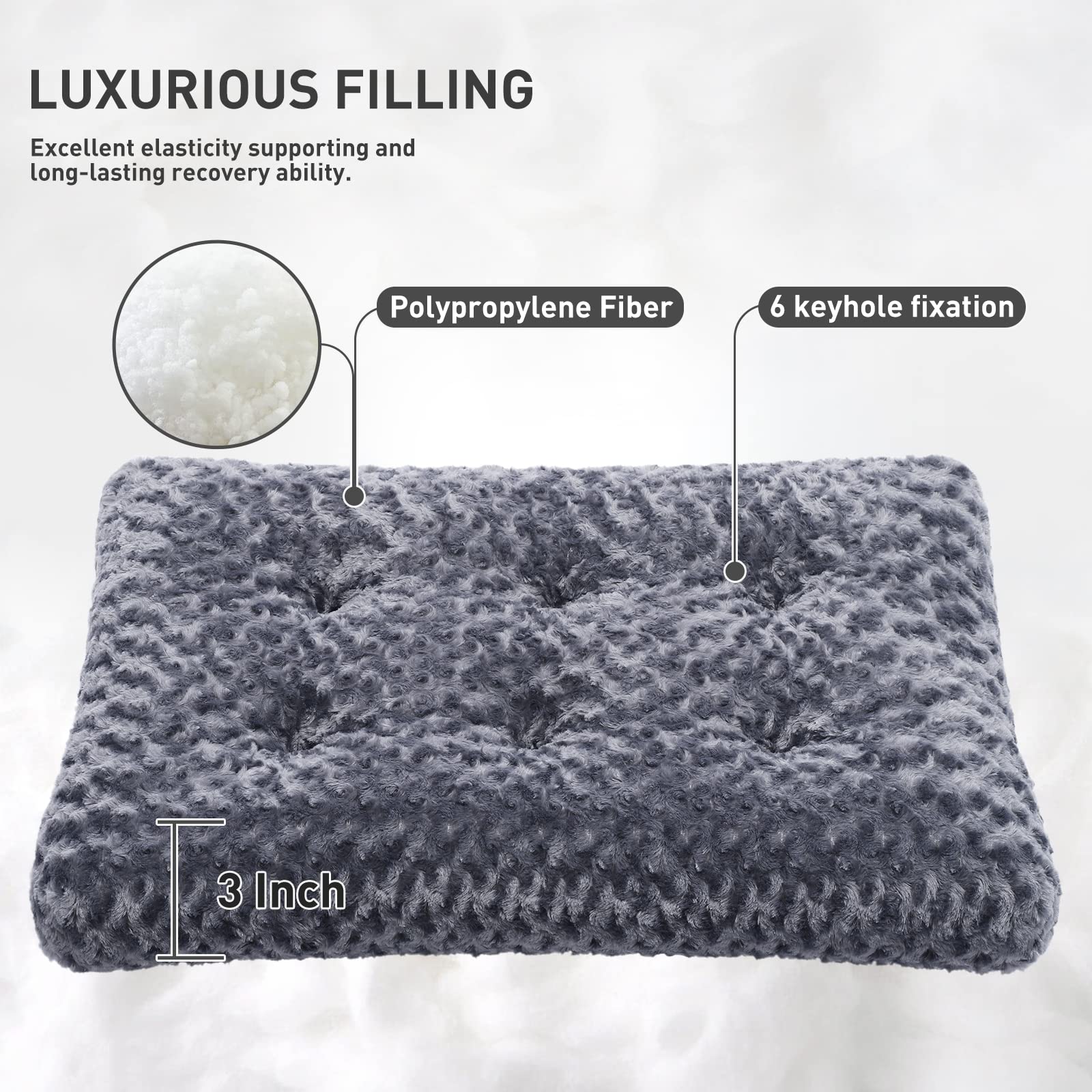 KSIIA Washable Dog Bed Deluxe side profile highlights supportive edges for lounging